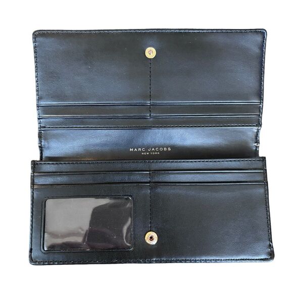 Marc by Marc Jacobs Classic Open Face Black Leather Wallet - Picture 3 of 10